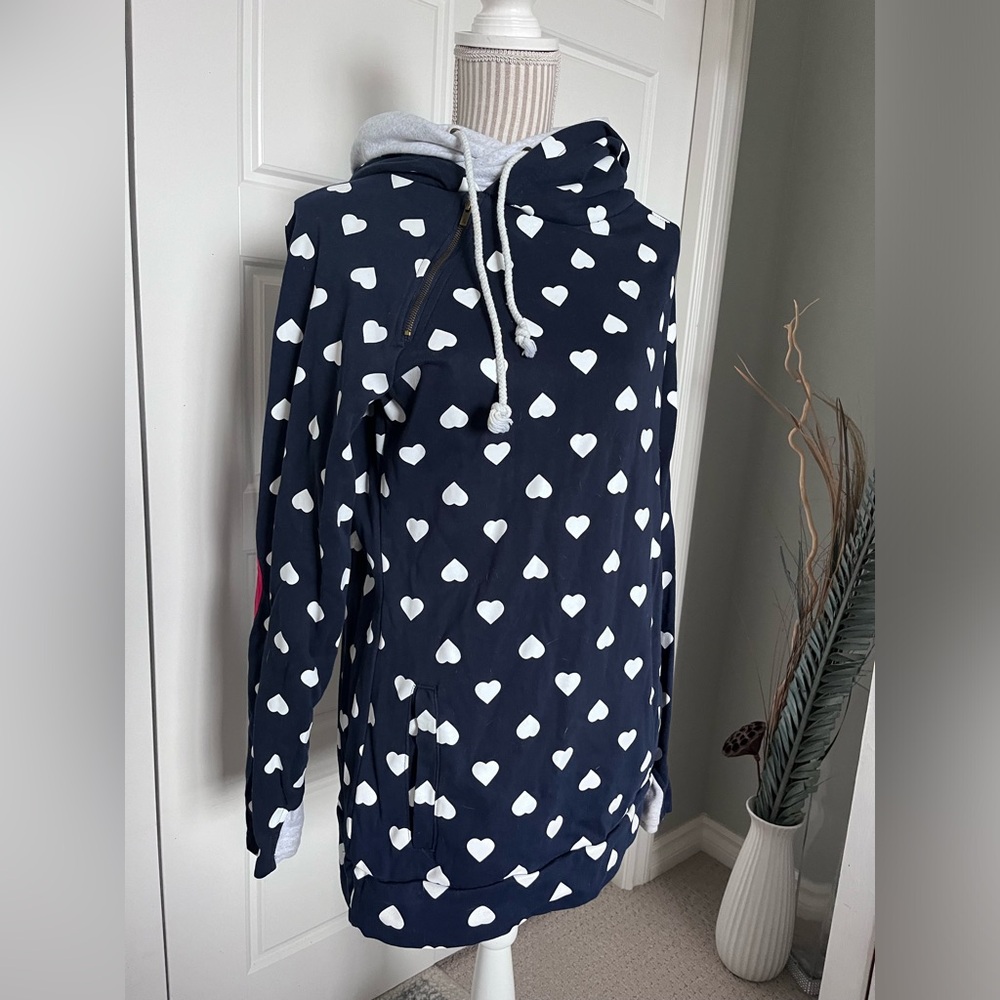 Heart Print Hoodie